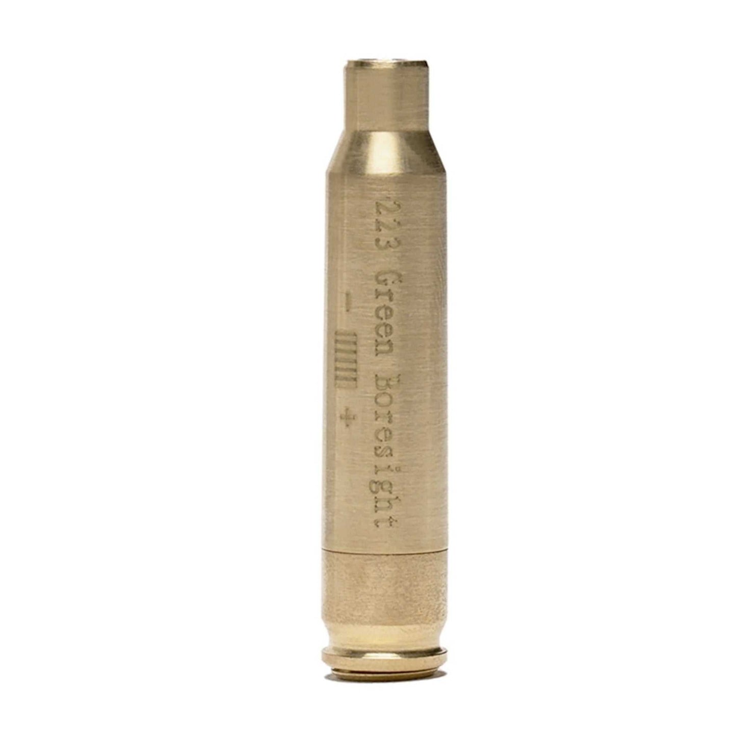 Green .223 .556 Laser Boresight with brass construction for precise firearm sighting and compatibility with all Osprey arbors