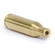 Red .338 Lapua boresight with brass construction for laser sight alignment and accuracy.