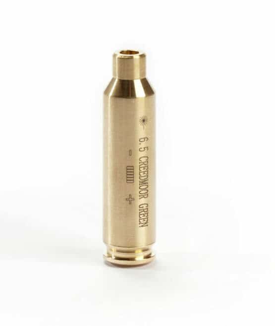Green 6.5 Creedmoor boresight with high-quality brass construction and visible green laser for accurate sighting