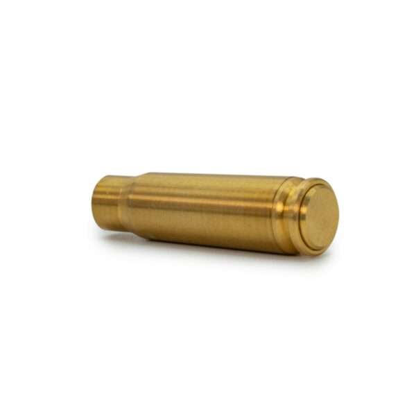 Red 7.62 x 39 boresight laser cartridge made of high-quality brass for accurate weapon sighting