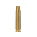 Red 8mm Boresight brass cartridge for firearm sighting with visible red laser.