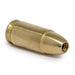 Red 9mm boresight made of high-quality brass with visible red laser for accurate weapon sighting.
