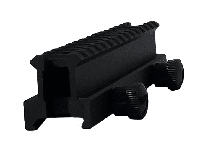 Black aluminum alloy AR Full Riser with easy installation and included mounting tools