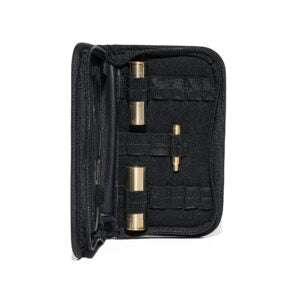 Osprey Shotgun Boresight Kit with 12 GA and 20 GA Arbors, .223 green laser, and black nylon case.