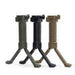 Osprey spring loaded bipods in black, OD green, and tan with extensible legs, multifunction design, picatinny/weaver rail compatibility, and lifetime warranty.