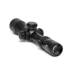 Osprey USA ED 2.5-20x50 first focal plane rifle scope with 34mm tube, Hoya ED glass, multi-coated black finish, fog proof, waterproof, shock proof, glass etched reticle, and zero stop.