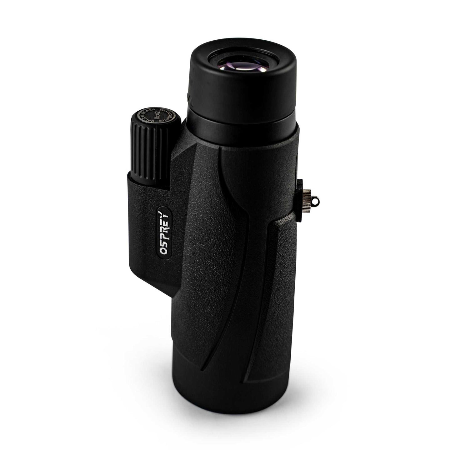 Black matte Osprey 8x42 monocular with waterproof and fogproof coating, compact and lightweight design.