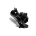 Osprey Red and Green Dot Fiber Optic Sight with 5 MOA red dot, adjustable backup iron sight, removable flash guard, and 30mm cantilever mount.