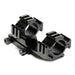 One Piece Mount black cantilever scope mount with dual ring design and picatinny rails for optics and accessories