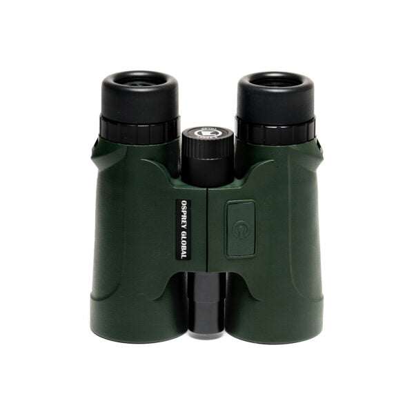 Osprey 10x42 roof prism laser rangefinder binocular in green with distance and speed measurement features