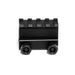 Matte black aluminum1 inch risers with 4-slot for Picatinny rails, corrosion-resistant and lightweight