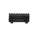 1-inch black aluminum riser with 8-slot Picatinny rail mount and corrosion-resistant finish
