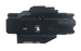 Compact black green laser flashlight combo with picatinny rail mount for tactical use