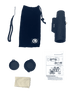Black matte 8×42 Monocular with carrying case, strap, lens covers, cleaning cloth, and instruction manual.