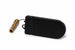 Red .22 Long Rifle Boresight with brass construction and black battery case for precise laser sighting