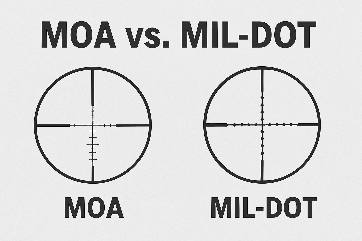 MOA vs Mil-Dot Reticles