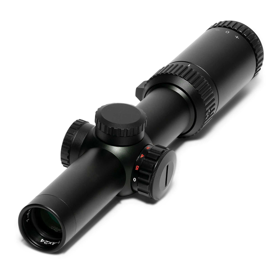 Osprey 1–4×24 Rifle Scope – Illuminated Mil-Dot Low Power Optic (30mm Tube)