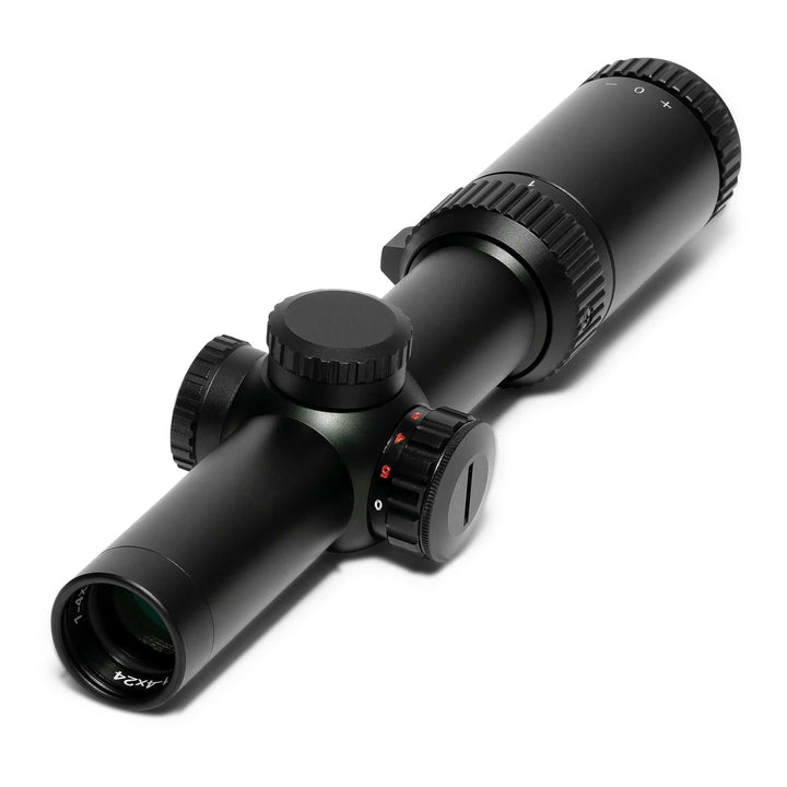 Osprey 1–4×24 Rifle Scope – Illuminated Mil-Dot Low Power Optic (30mm Tube)