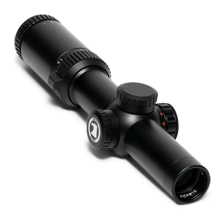 Osprey 1–4×24 Rifle Scope – Illuminated Mil-Dot Low Power Optic (30mm Tube)