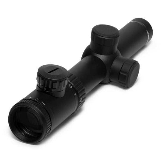 Osprey Global 1-6x24 IRF rifle scope with illuminated reticle and matte black finish designed for precision shooting and versatility