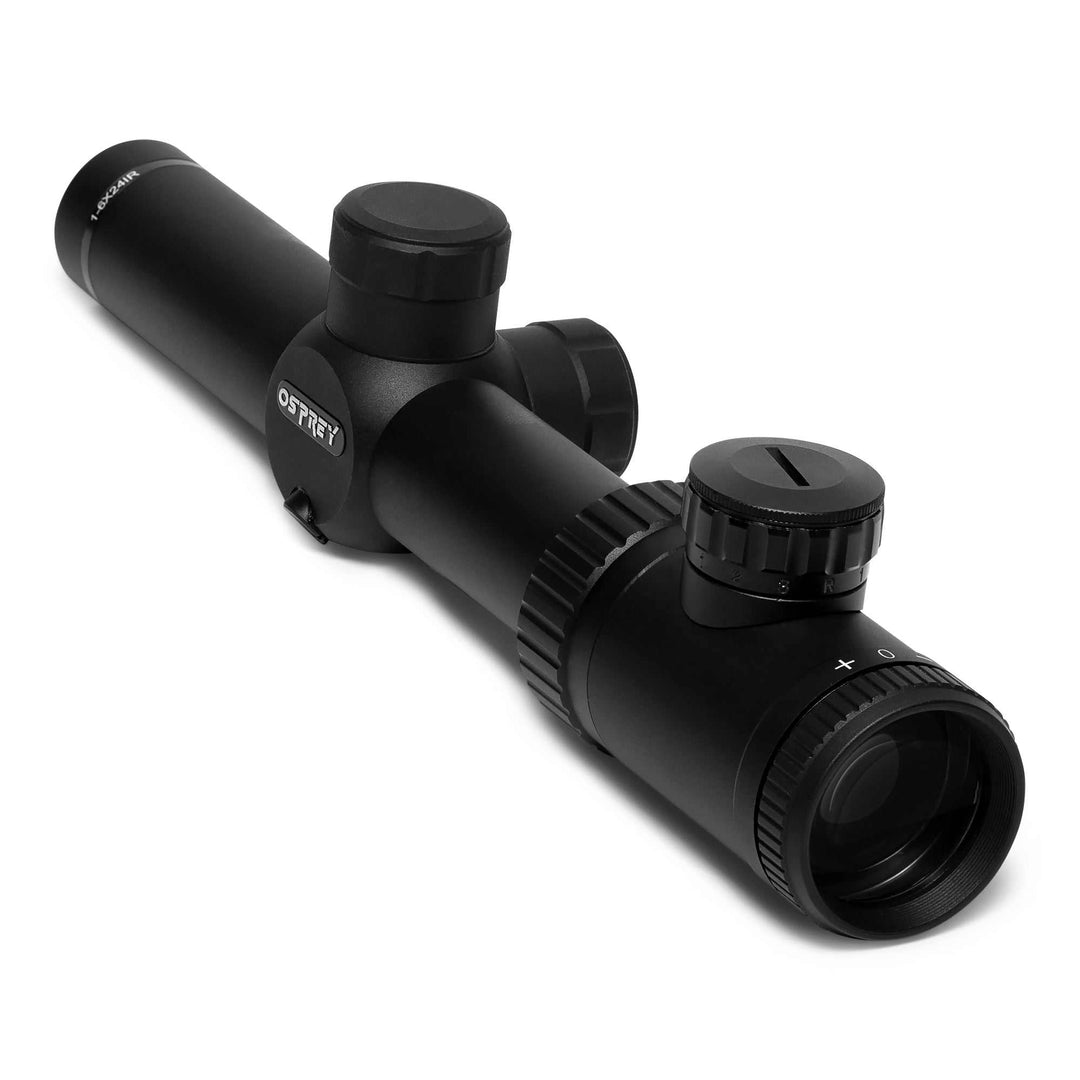 Osprey 1–6×24 IRF rifle scope with illuminated reticle and 30mm tube for versatile shooting