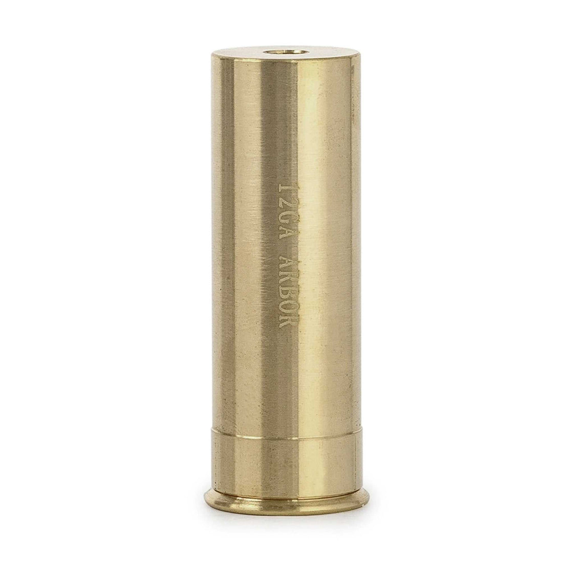 12 Gauge Boresight Arbor made of brass for converting Osprey Global .223 Green Laser Boresight to fit 12 gauge firearms with quick installation and lifetime warranty