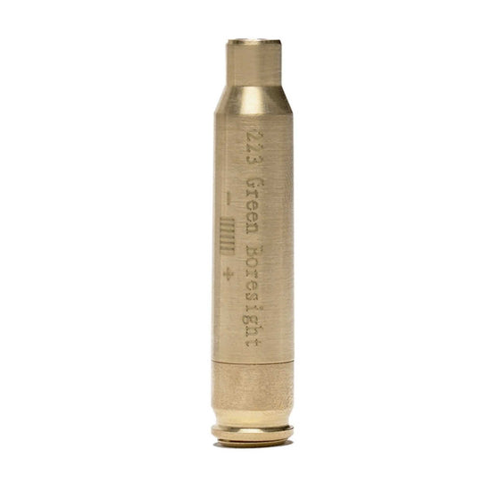 Green .223 .556 Laser Boresight with brass construction for precise firearm sighting and compatibility with all Osprey arbors