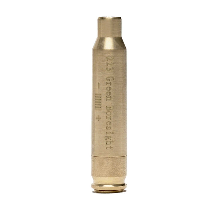 Green .223 .556 laser boresight for precise firearm sighting, durable brass construction, fast and easy to use, compatible with all Osprey arbors.