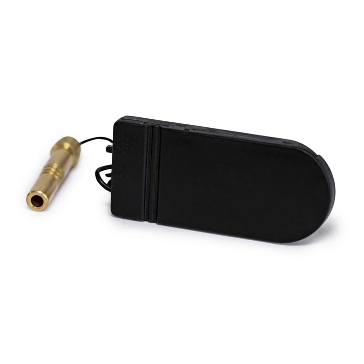 Red .22 Long Rifle Boresight with brass construction and precision laser alignment