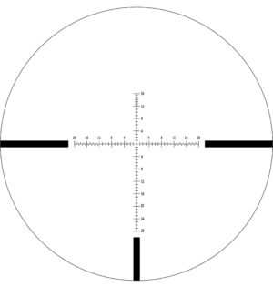 Osprey Elite Series 3.5-25x56 USA scope glass etched reticle with 1/4 MOA turret, matte black finish, and 35mm tube diameter.
