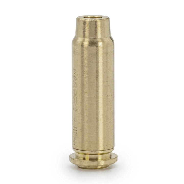 Red .38 Special Osprey Laser Boresight with high-quality brass construction and visible red laser dot.