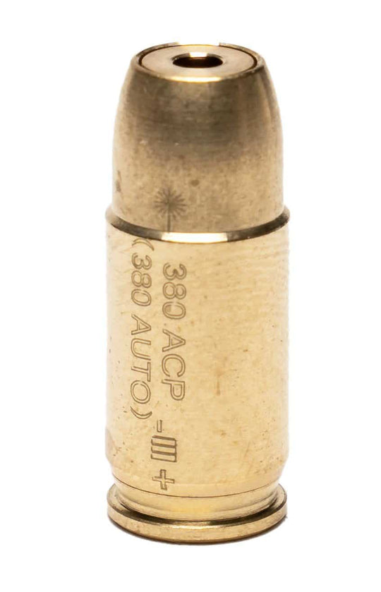 380 ACP boresight laser cartridge made of high quality brass for firearm sighting and calibration
