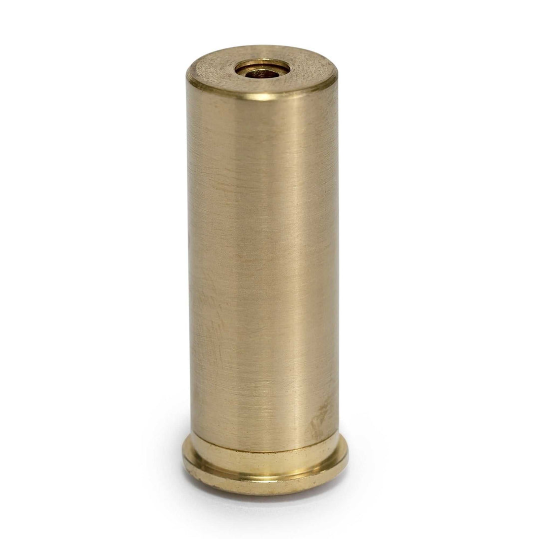 Red .44 Remington Boresight with visible red laser and brass construction for accurate weapon sighting