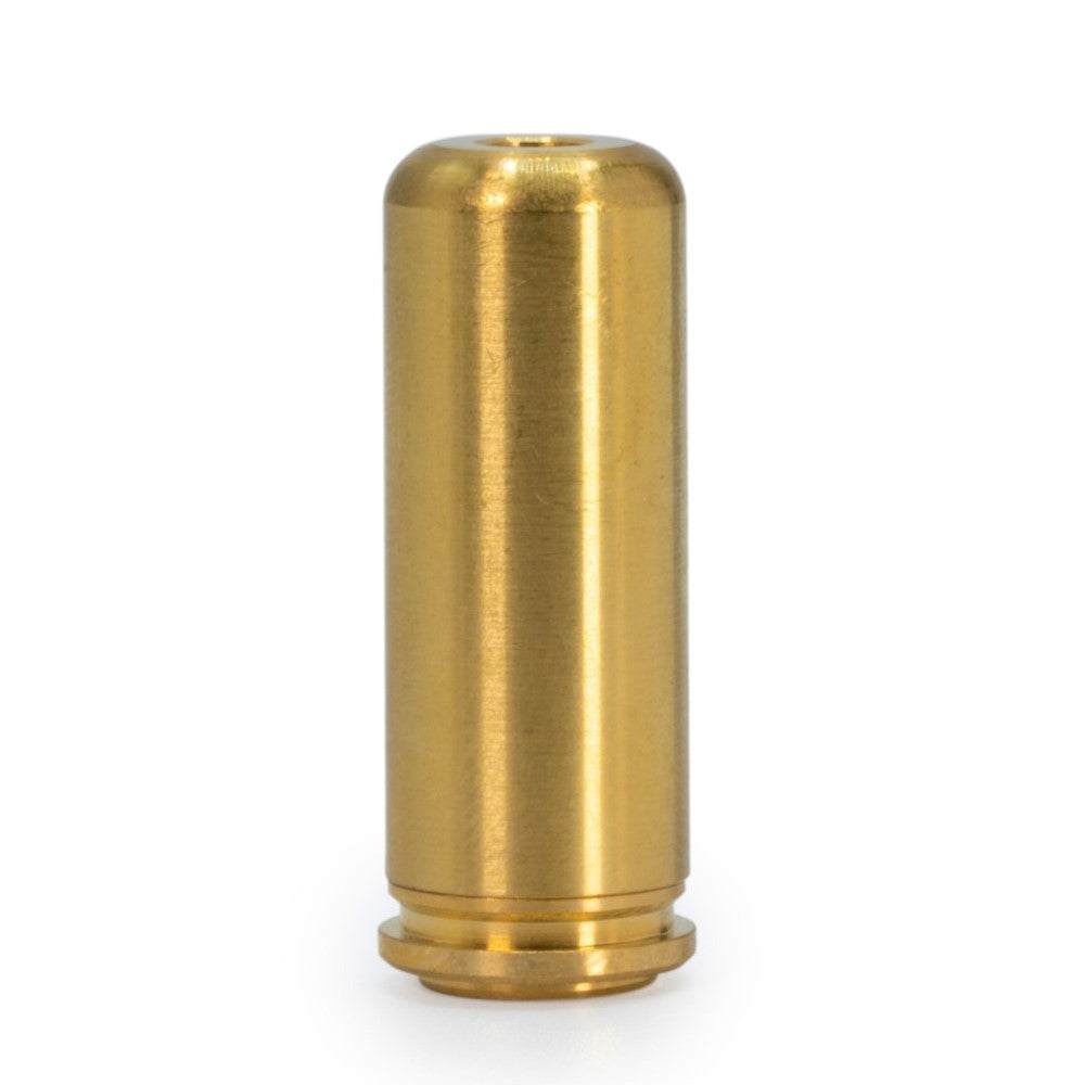 Red .45 ACP boresight laser with brass construction for precise firearm sighting