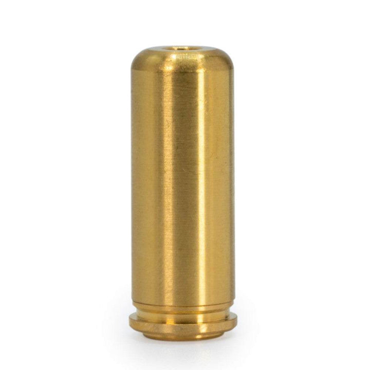 Red .45 ACP boresight laser with brass construction for precise firearm sighting