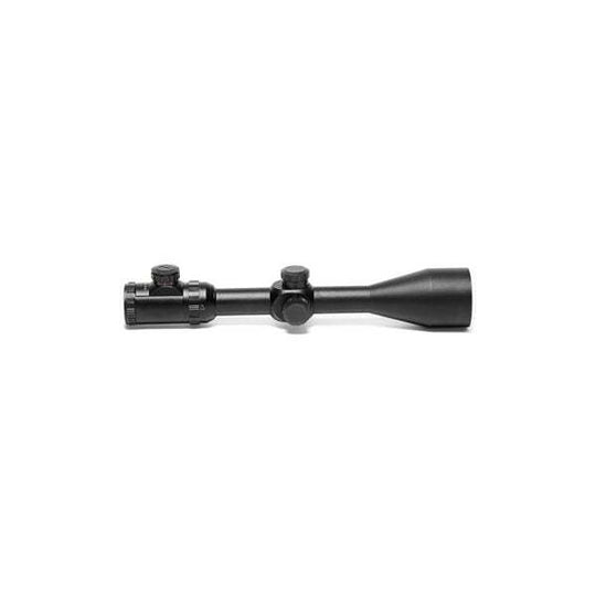 Matte black tactical rifle scope with 5-30x magnification and 56mm objective lens