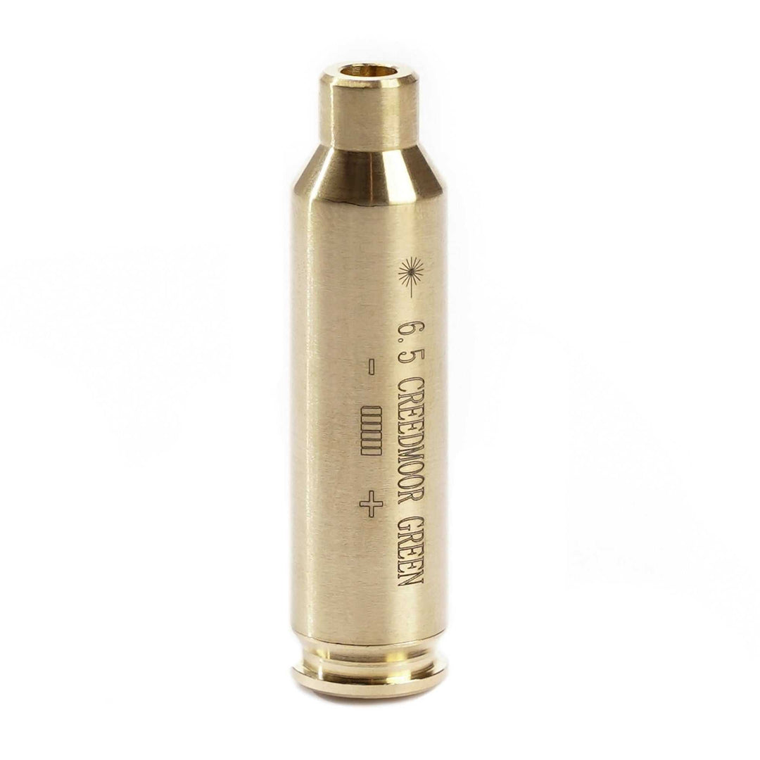 Green 6.5 Creedmoor Boresight with high-quality brass and visible green laser for precise weapon sighting at 15-100 yards