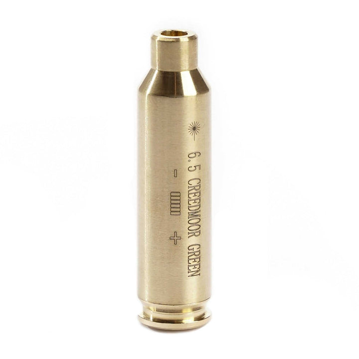 Green 6.5 Creedmoor Boresight with high-quality brass and visible green laser for precise weapon sighting at 15-100 yards