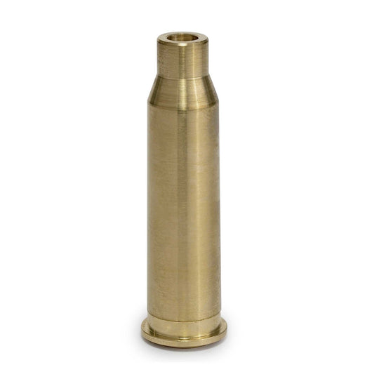 Red 7.62 x 54 brass laser boresight for accurate firearm sighting with visible red laser pointer