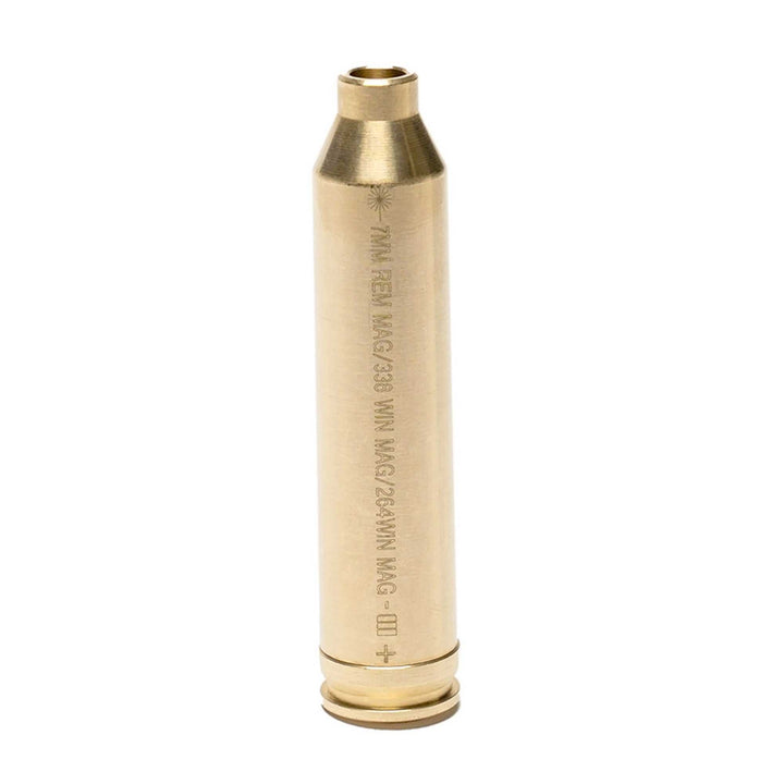 Red 7mm REM Boresight with high quality brass and visible red laser for accurate firearm sighting
