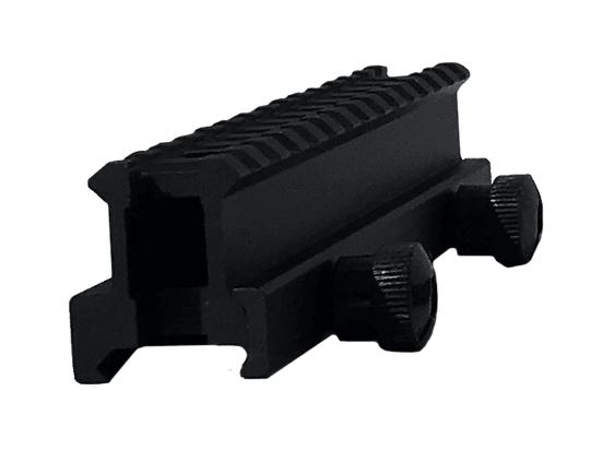 Black aluminum alloy AR Full Riser with easy installation and included mounting tools