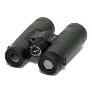 Matte green 10x42 waterproof binoculars with BAK4 prism lenses and center focus system