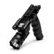 Black Battlegrip vertical foregrip with integrated blue laser and 750 lumen flashlight for rifles with Picatinny or Weaver rails
