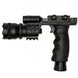 Matte black Vertical Grip Laser Flashlight Combo  with integrated 500-lumen flashlight and green laser for Weaver-style mounts