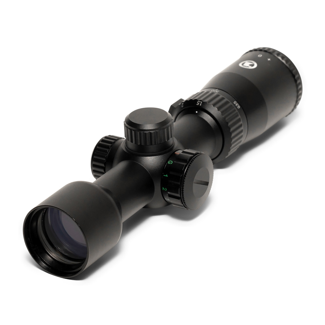 Osprey Crossbow 1.5-5x32 illuminated hunting crossbow scope with drop compensation reticle