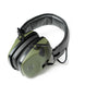 Low profile electronic earmuffs with 6x sound amplification and noise reduction rating of 25 decibels