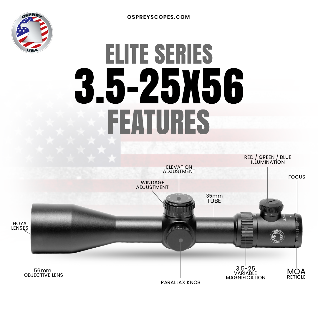 Osprey Elite Series 3.5-25x56 USA Rifle Scope | Premium Long Range Precision Optic