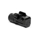 Compact black pistol tactical light with 500 lumens brightness, designed for Picatinny rails, featuring ergonomic switch and strobe mode.
