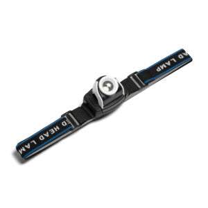 320 lumens headlamp with dimmable focusable LED, adjustable flood and spotlight modes, lightweight design, powered by three AAA batteries, suitable for outdoor and work use