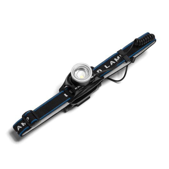 Rechargeable 600 lumens headlamp with adjustable strap and focusable LED light